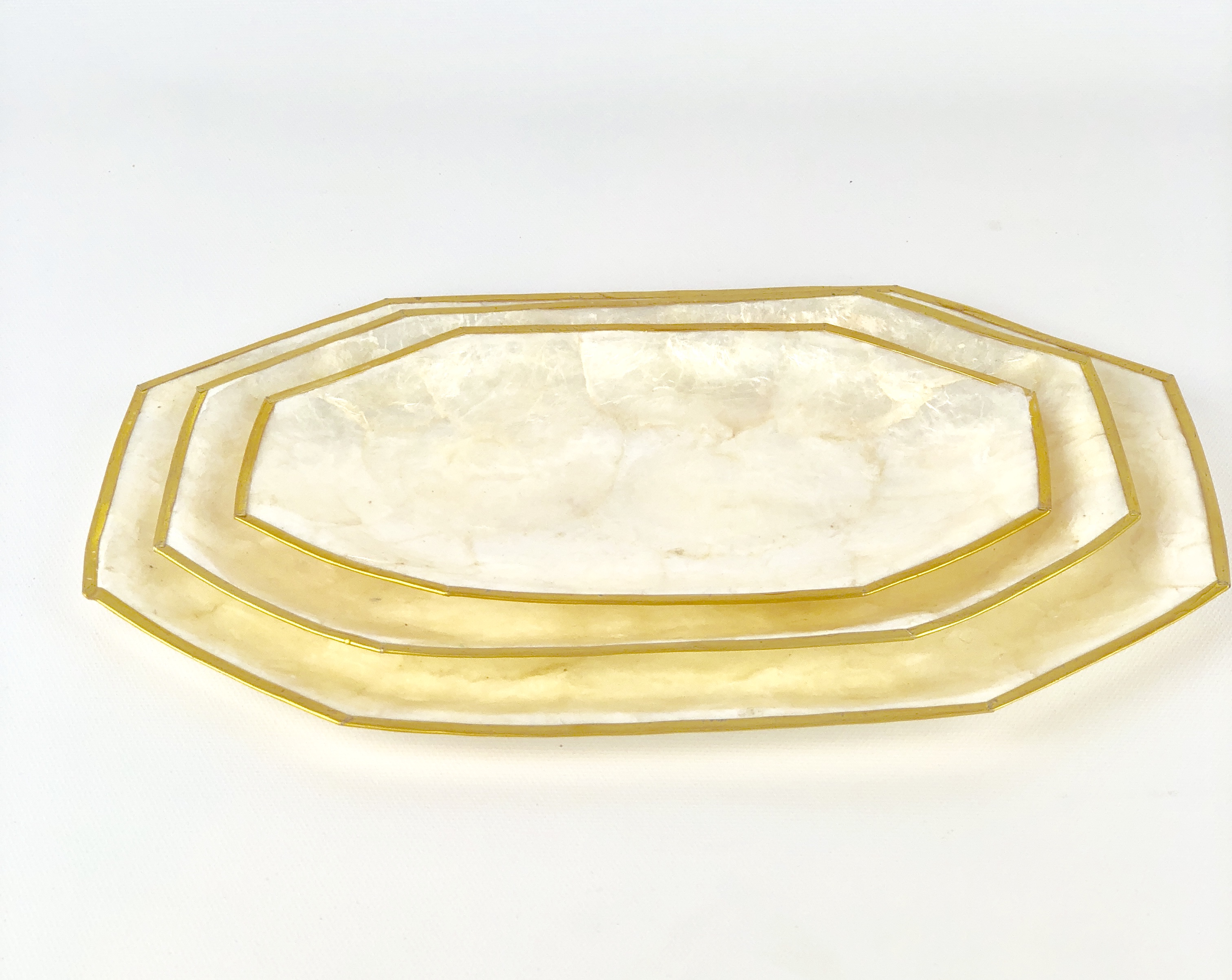 Hexagon Capiz Shell Plates