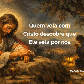 Pintura a óleo de Jesus em oração no Jardim das Oliveiras, iluminado por luz celestial, simbolizando a origem da Hora Santa.