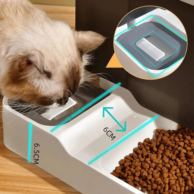 Miniatura: Large Capacity Automatic Cat Food Dispenser Drinking Water Bowl Pet Supplies Wet