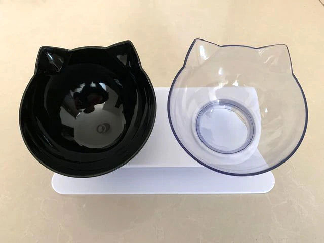 Прев'ю: Non-Slip Double Cat Bowl Dog Bowl With Stand Pet Feeding Cat Water Bowl For Cats