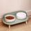 الصورة المصغرة: Cat Double Bowls Feeder Adjustable Height Pet Cats Drinker Water Bowl Elevated F