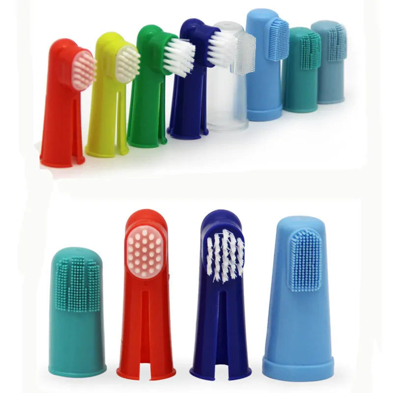 Прев'ю: 1/3 Pcs Soft Pet Finger Dog Toothbrush Dog Brush Bad Breath Tartar Teeth Tool Do