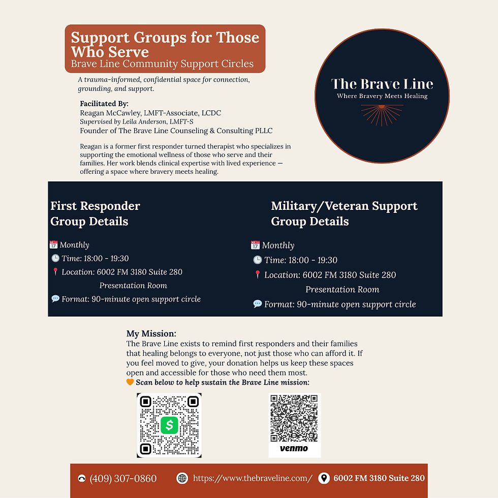 Military/Veteran Support Group – Brave Line Community Support Circle