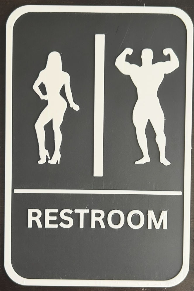 Unisex Custom Restroom Sign