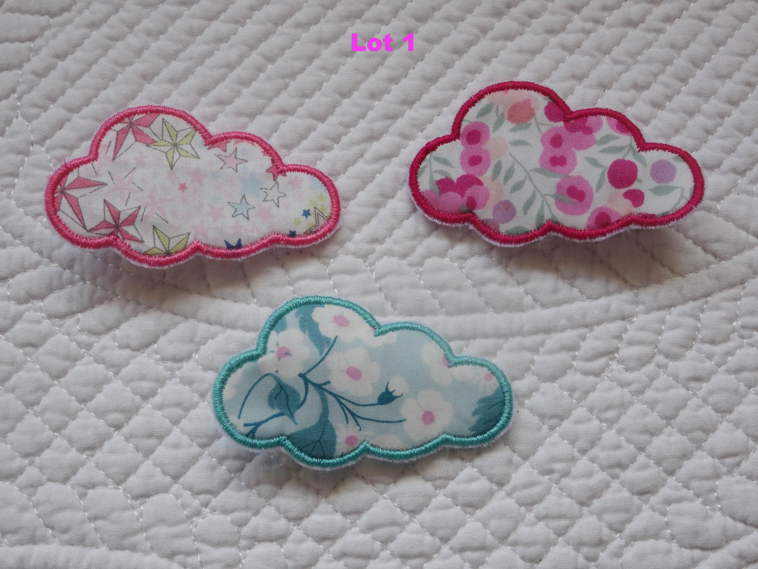 Lot de Barrettes brodées