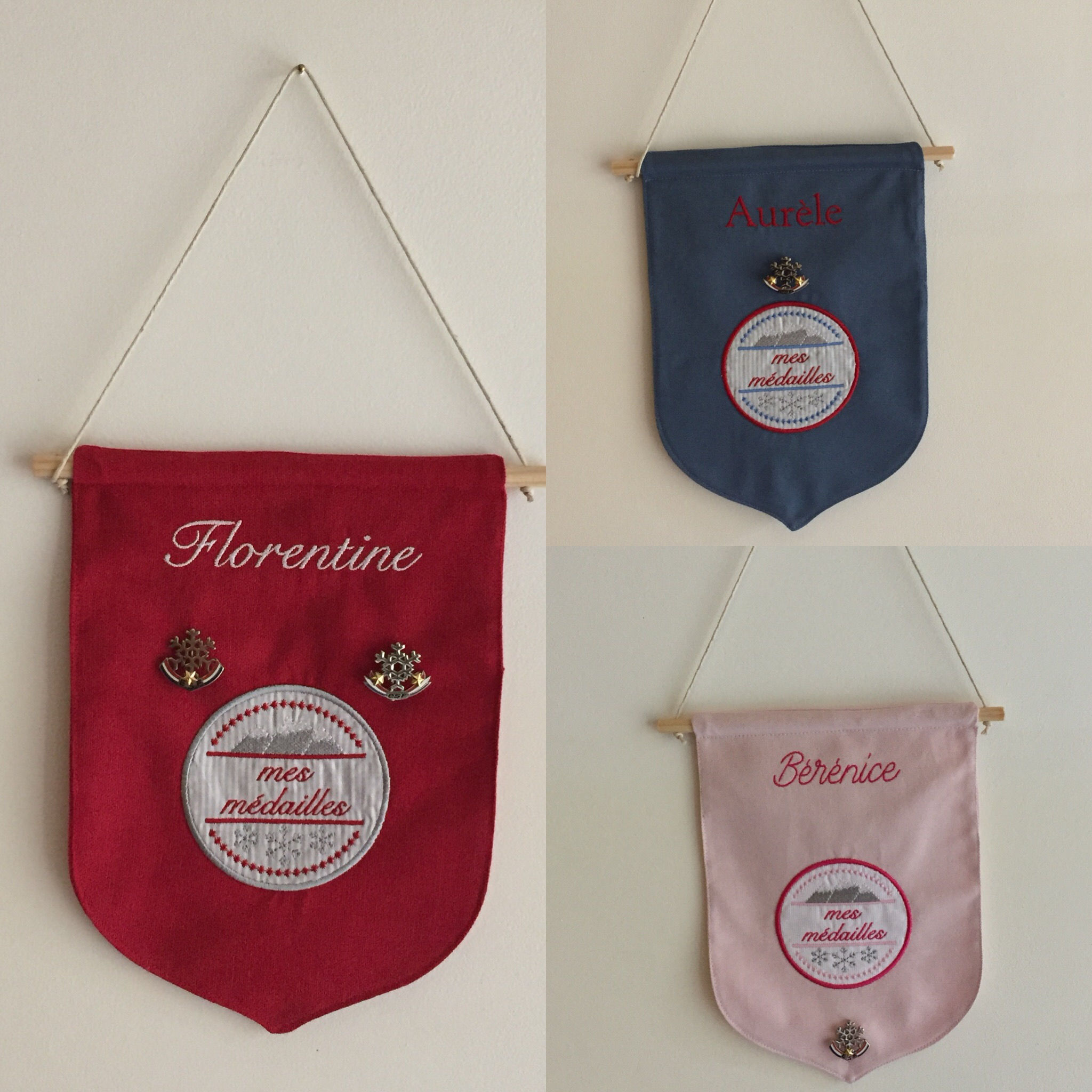 Fanion médailles de ski