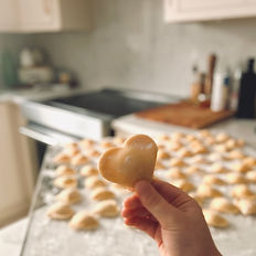 Heart-shaped stuffed pasta