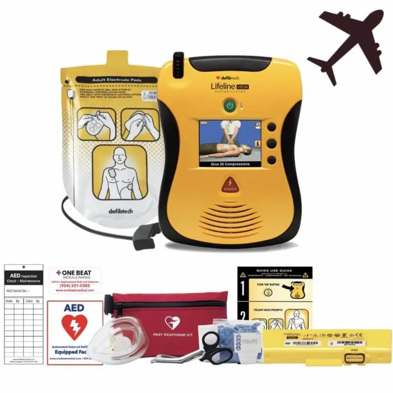 Defibtech Lifeline View AED – FAA-Approved Aviation Package