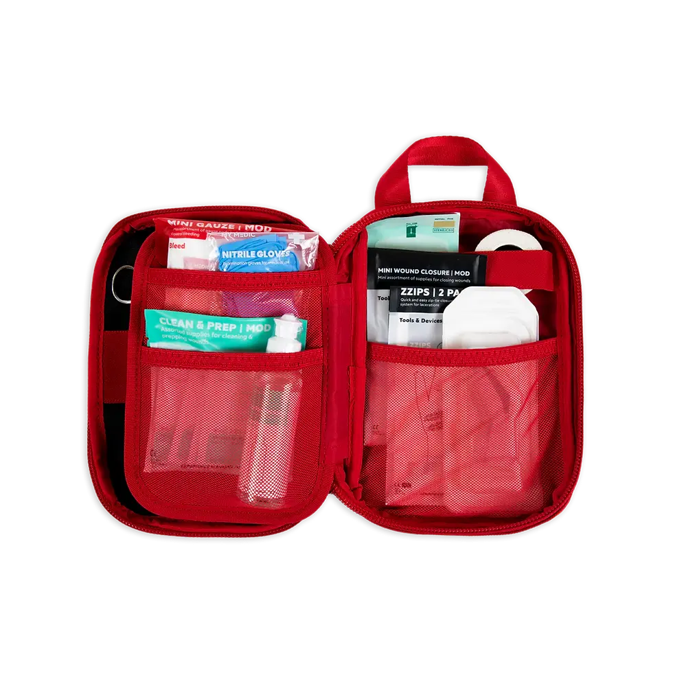 Thumbnail: MyMedic Wound Closure Kit compact red pouch on white background
