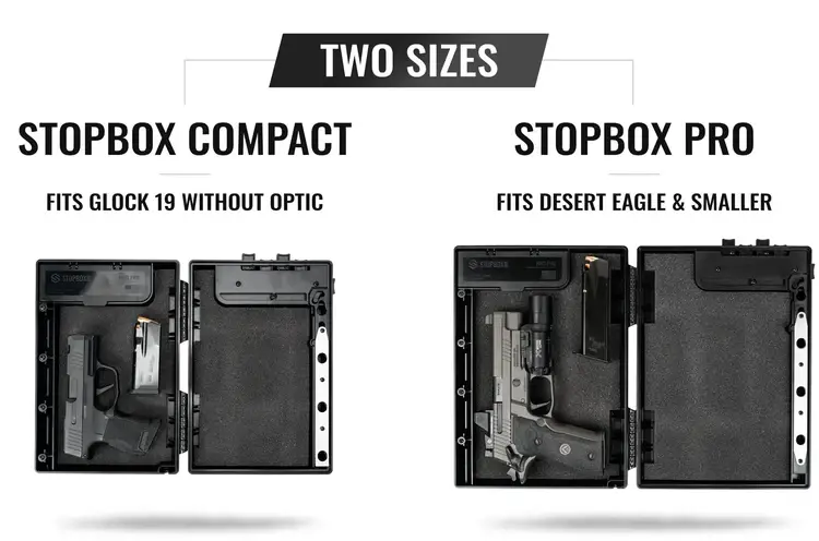 Thumbnail: StopBox Pro firearm retention system with 81 code options