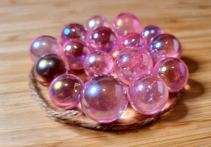 Aura Pink Quartz Small Spheres