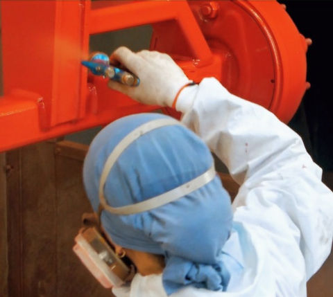 woman-painting-metal-blank-with-red-paint-with-spray-gun-in-hand-female-worker-pulv-SBV-33