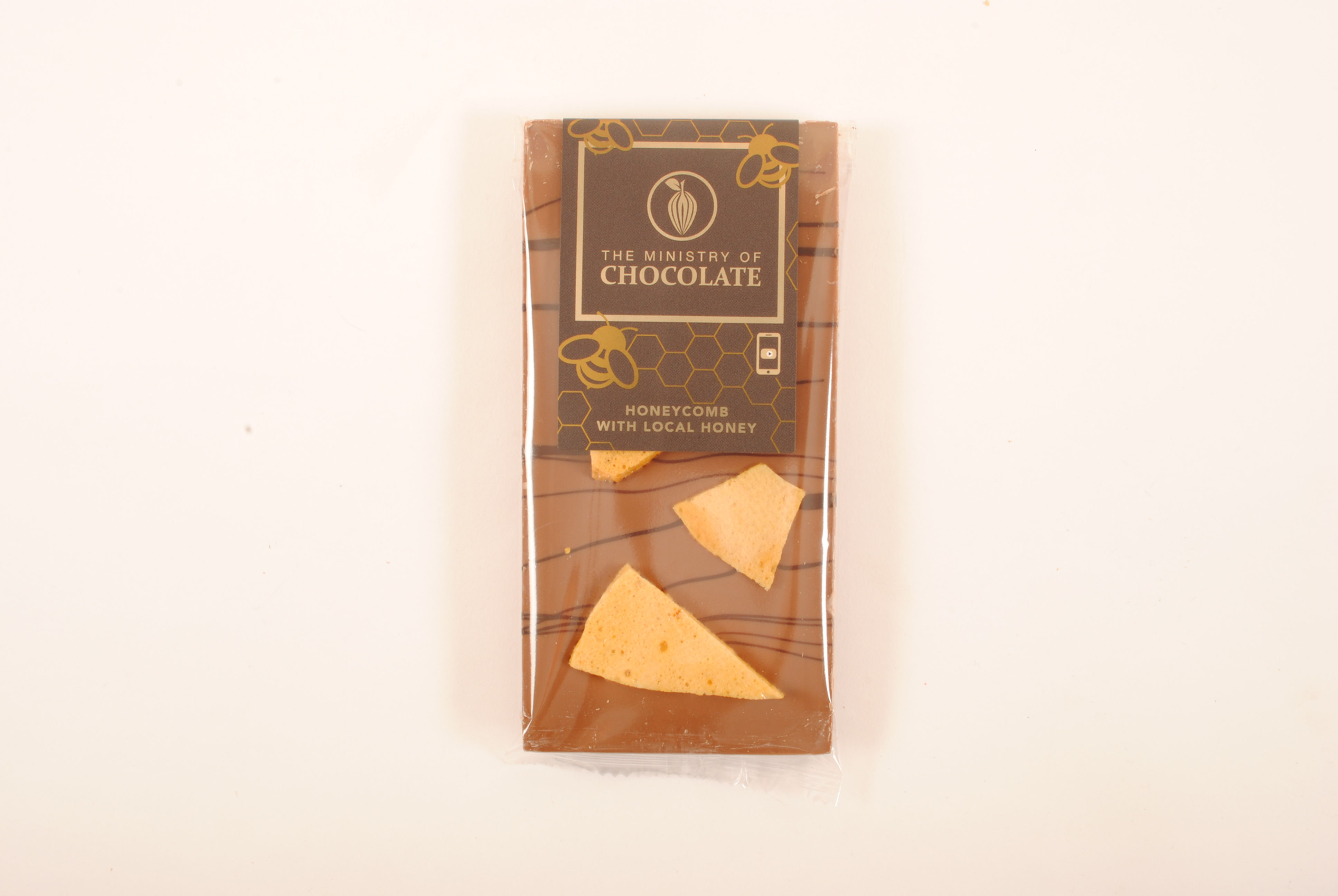 The Ministry of Chocolate, Milk Chocolate Honeycomb w Local Honey 100g