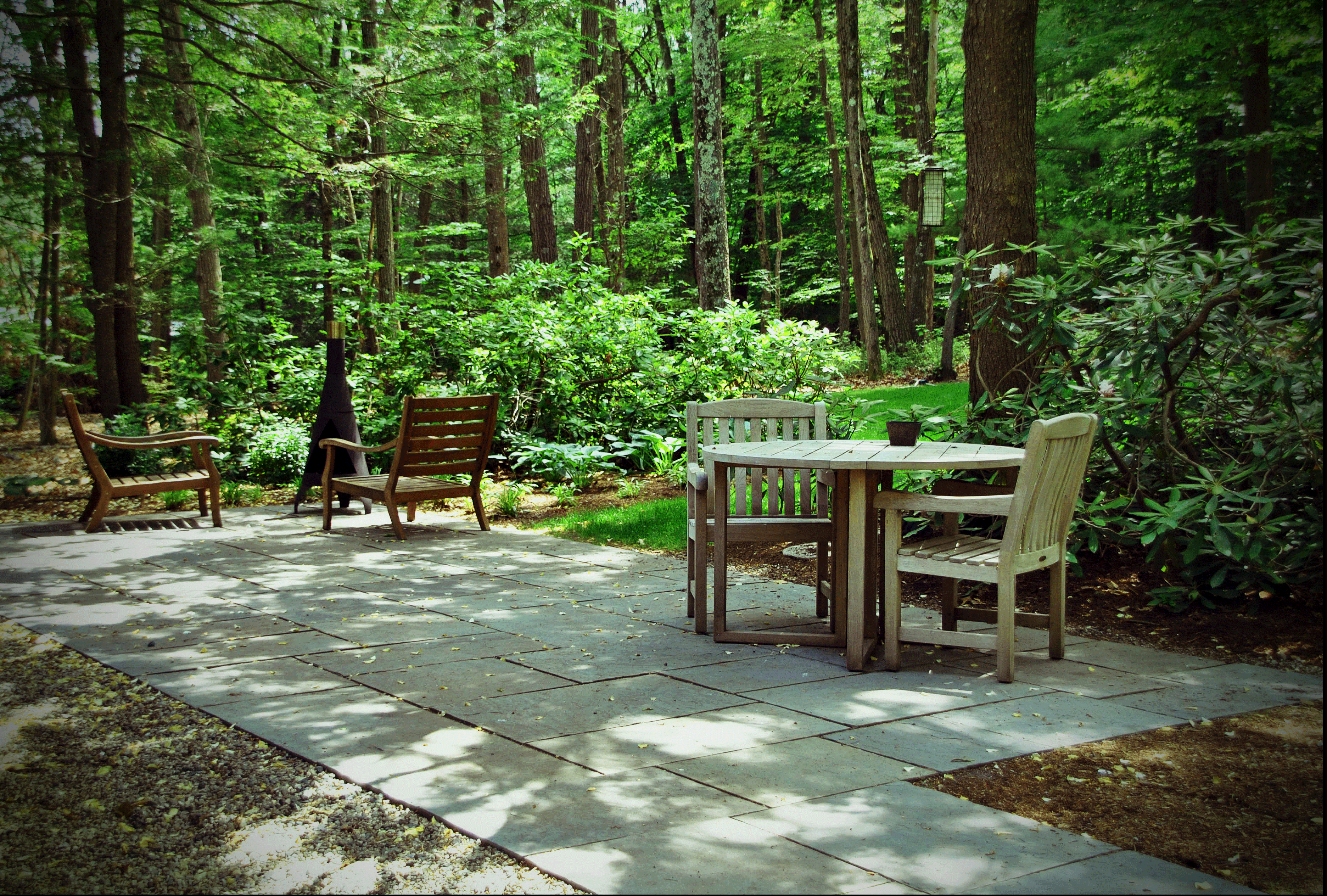 Wooded Seating Area