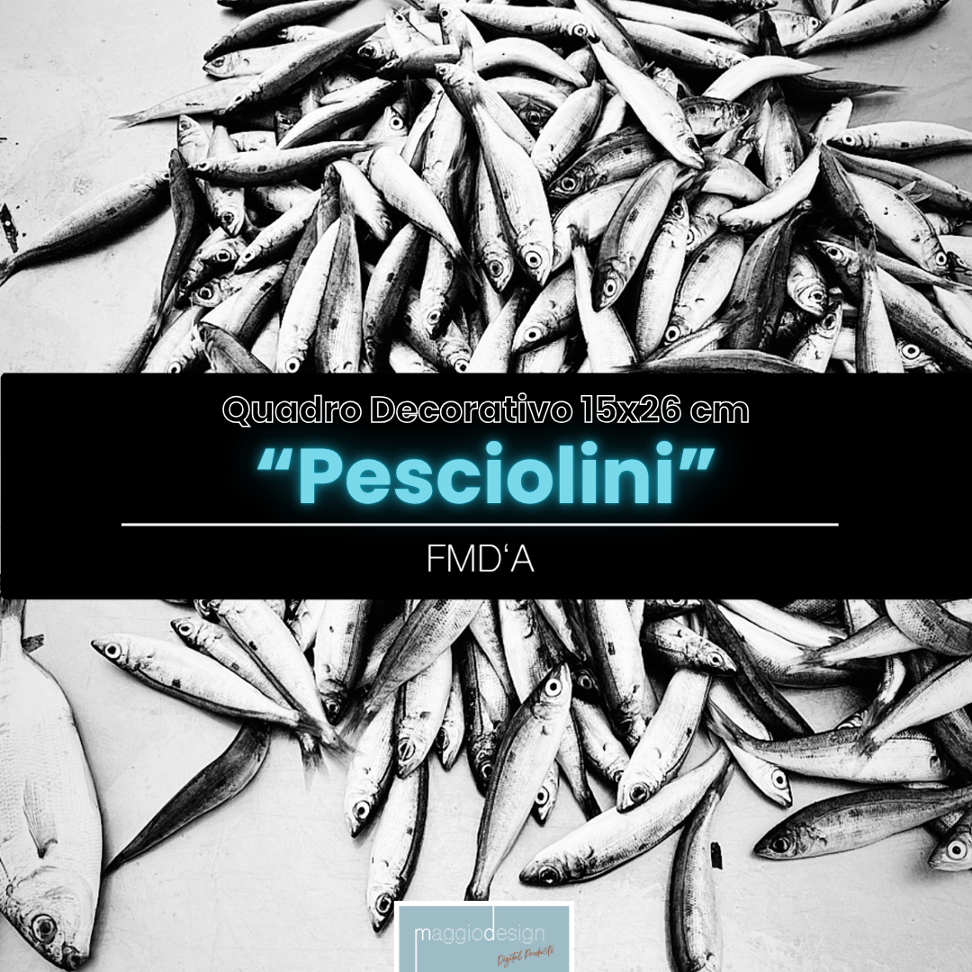 Consulenza Decorativa - Quadro "Pesciolini" 15x26cm + Guida all'utilizzo