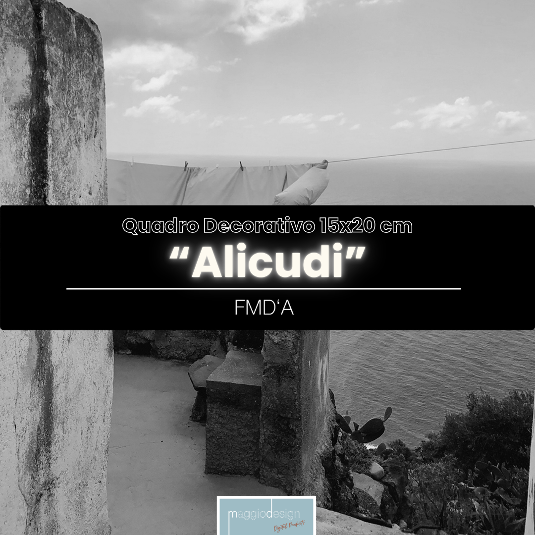 Consulenza Decorativa - Quadro "Alicudi" 15x20cm + Guida all'utilizzo