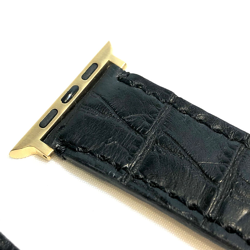 Thumbnail: *EXOTIC* Made-to-Order Black American Alligator Watch Straps