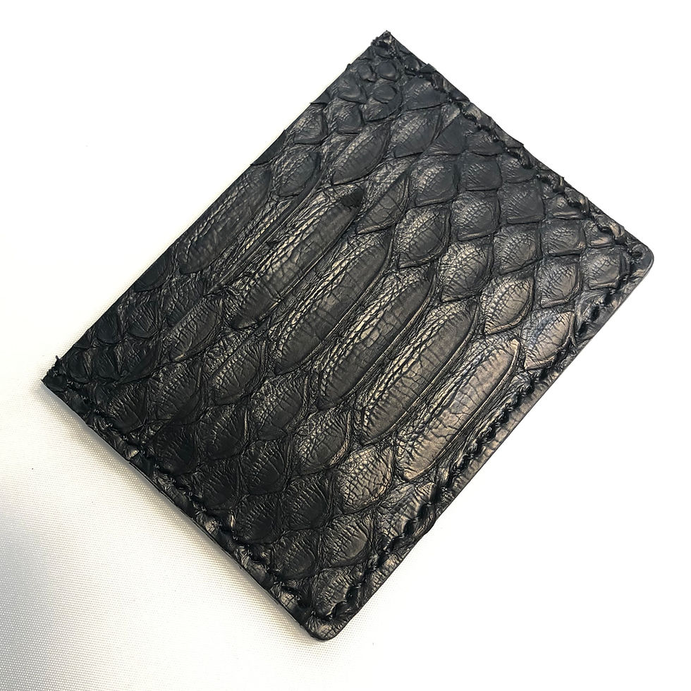 Thumbnail: Made-to-Order Exotic Black Python Card Holder