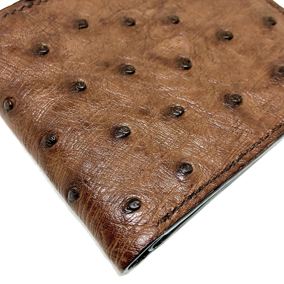 Thumbnail: Made-to-Order Brown Ostrich Bifold