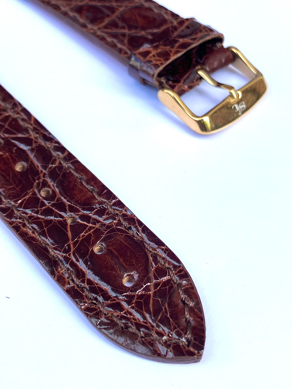 Thumbnail: *EXOTIC* Made-to-Order Genuine Brown Glazed Alligator