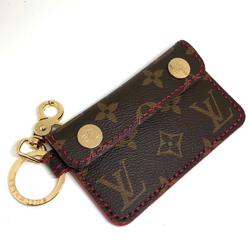 MadetoOrder Upcycled LV Snap Card Holder smithandleehandmade