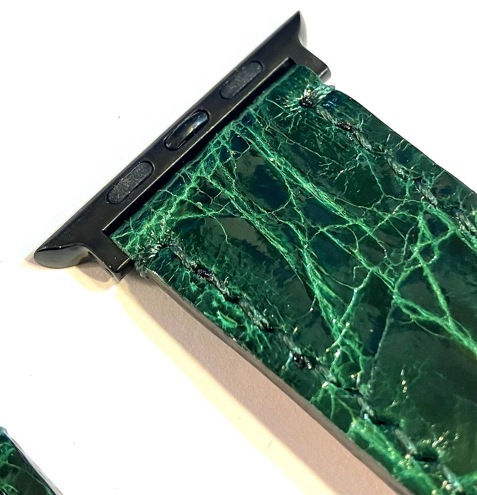 Thumbnail: *EXOTIC* Made-to-Order Genuine Emerald Glazed Alligator