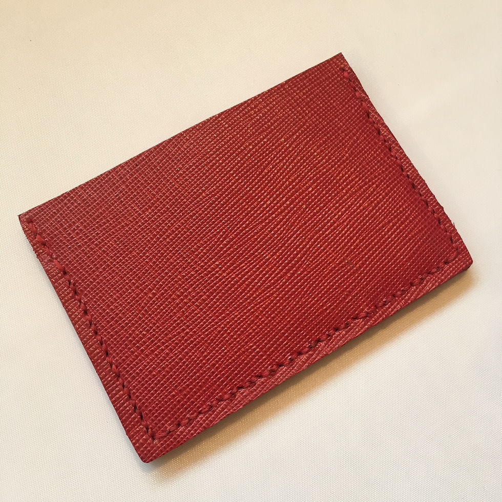 Thumbnail: Red Saffiano Minimalist Wallet