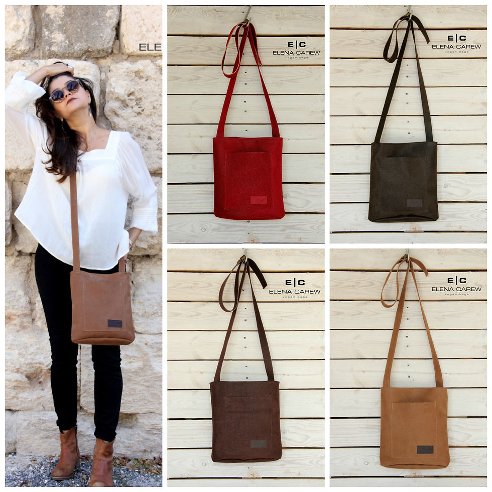 תמונה ממוזערת: SOL תיק צד דימוי עור אדום