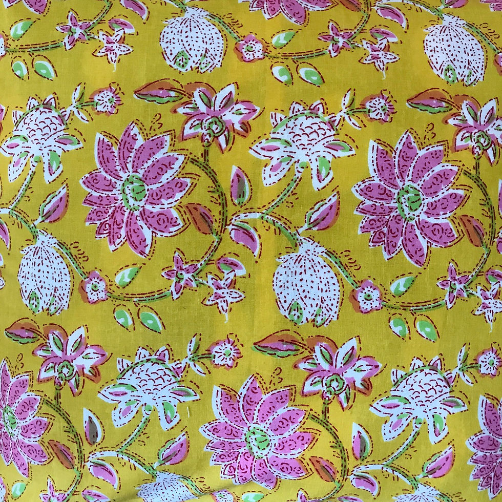 Thumbnail: Cushion Cover Set of 2- Hand Blocked Pink & White Floral