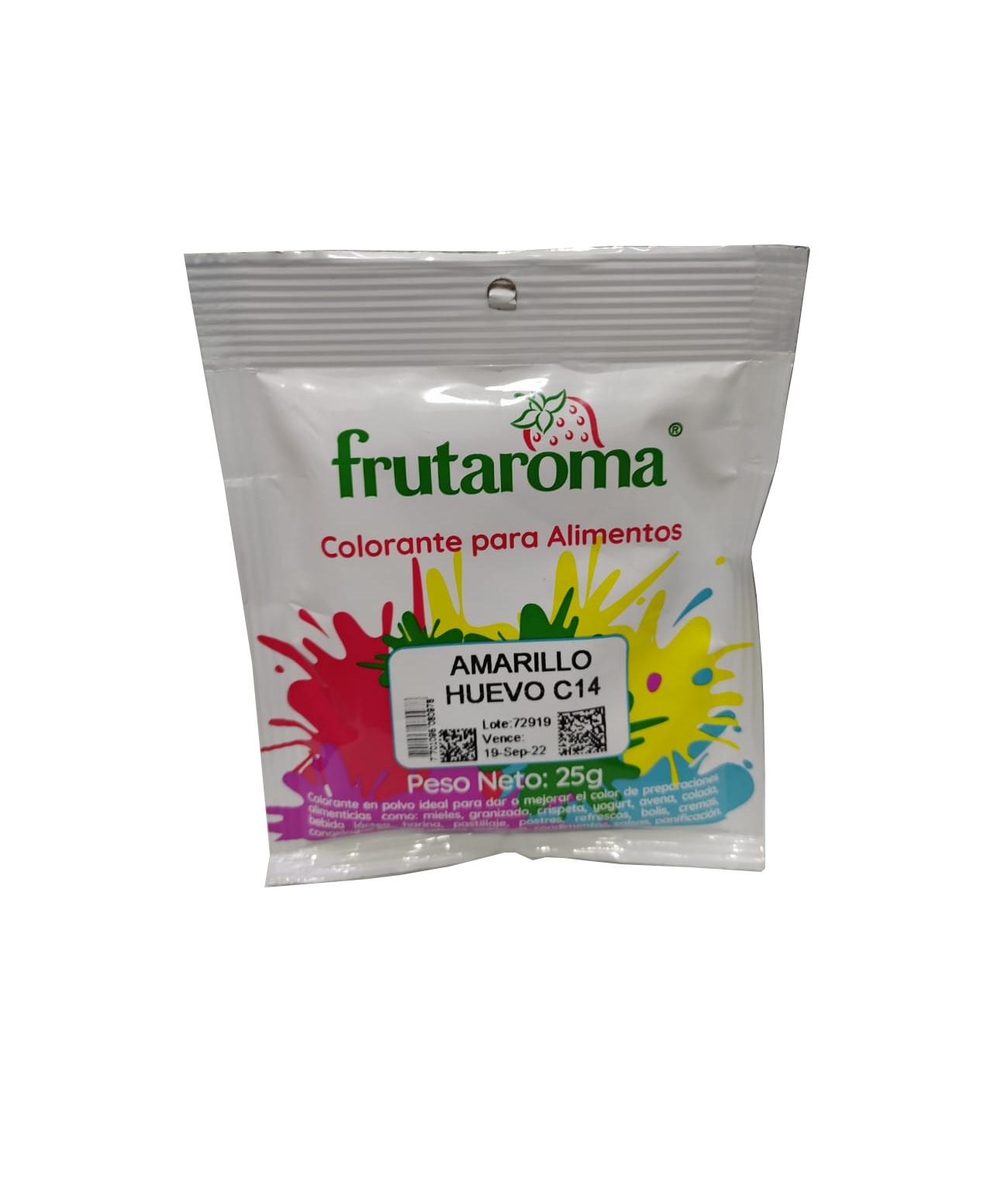 Color amarillo huevo C 14 25 Gr