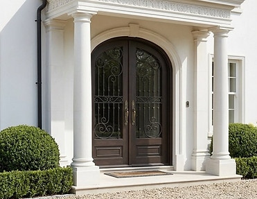 The Manchester - Luxury Series Double Door - Elegant French Doors - Wrought Iron Entrance