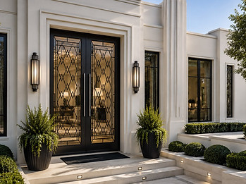 The Crystal - Luxury Series Double Door - Elegant French Doors - Wrought Iron Entrance Doo