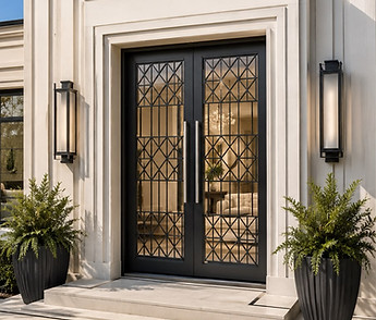 The Bristol - Luxury Series Double Door - Elegant French Doors - Wrought Iron Entrance Doo