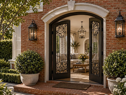 The Dorset - Luxury Series Double Door - Elegant French Doors - Wrought Iron Entrance Door