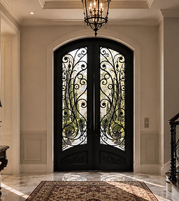The Darlington - Luxury Series Double Door - Elegant French Doors - Wrought Iron Entrance