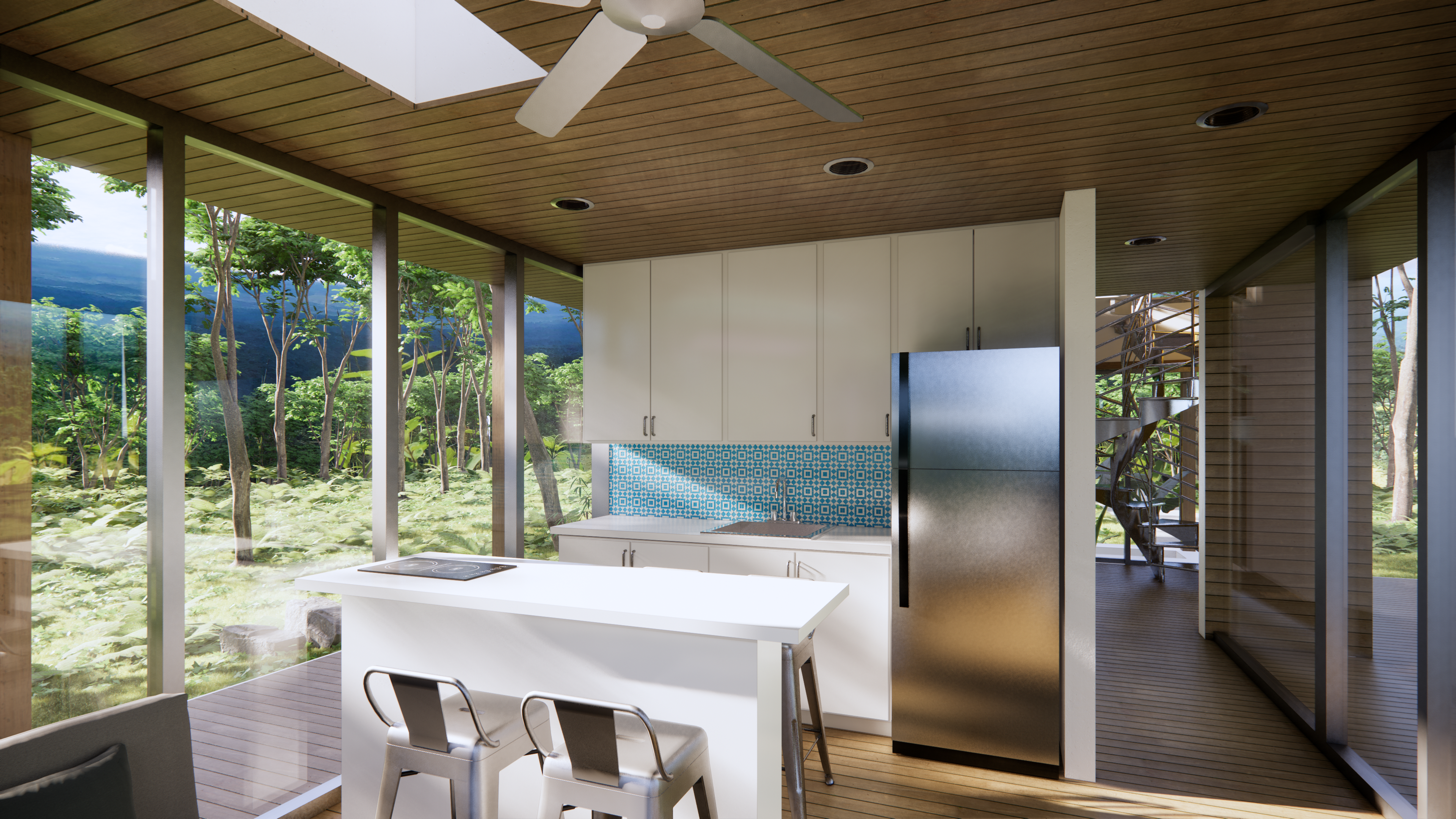 Rendering :: Interior View of TES B Living Area