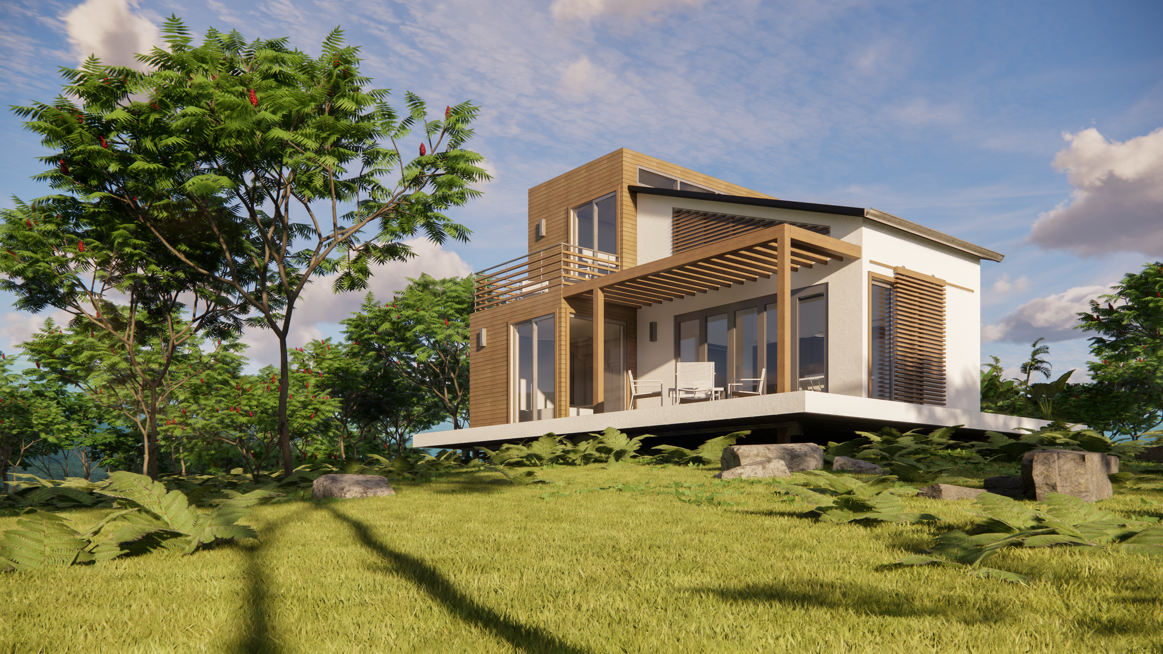 Rendering :: Exterior Perspective TES A