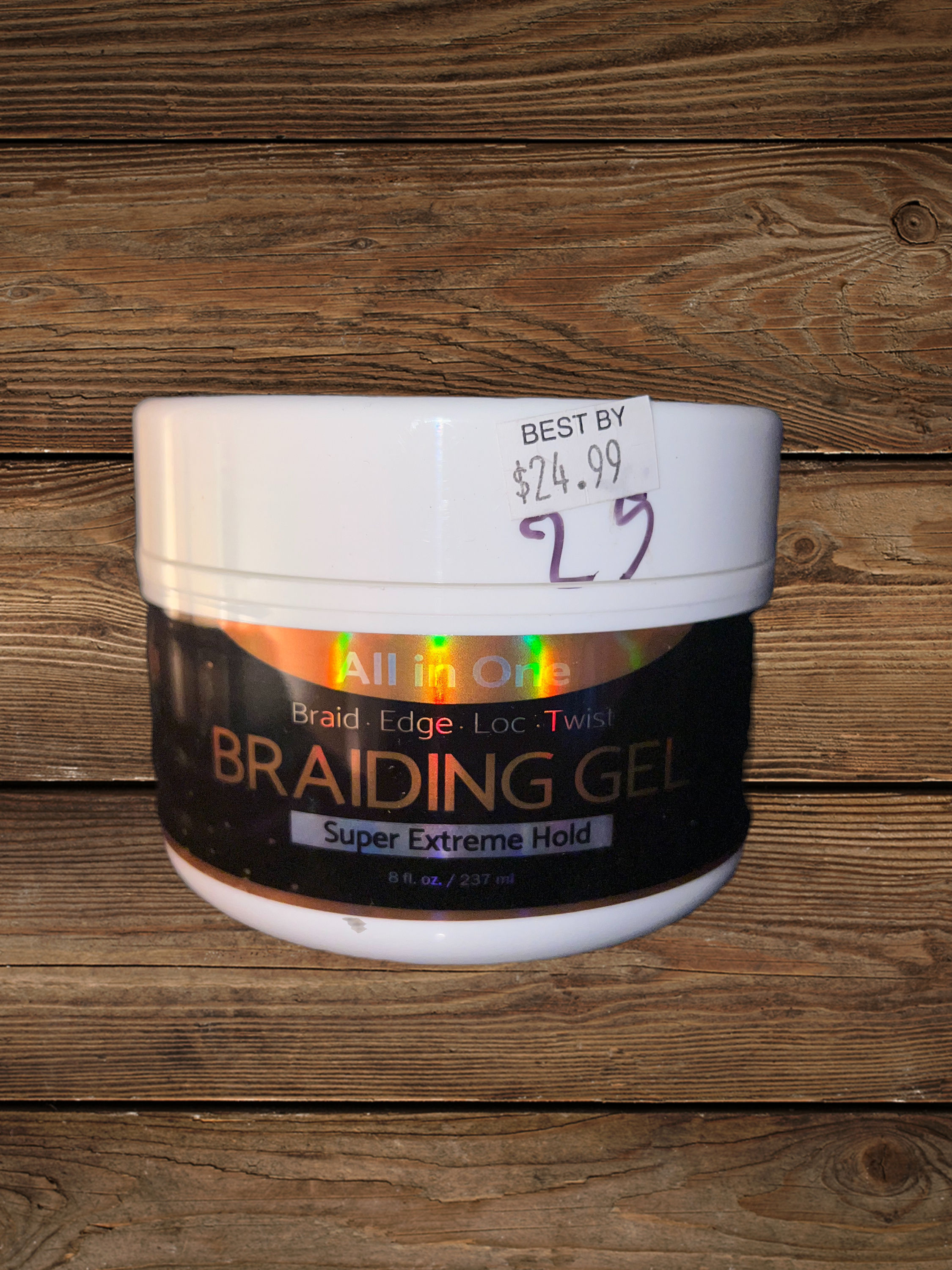Gel coiffant pour tresses EDEN (237 ml) | Sans résidus ni blanchiment