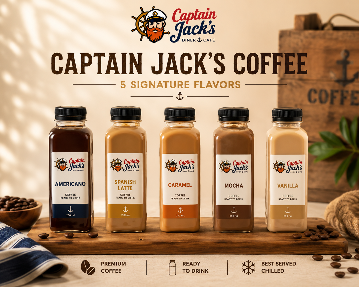 Captain Jack's Premium Bottled Coffee