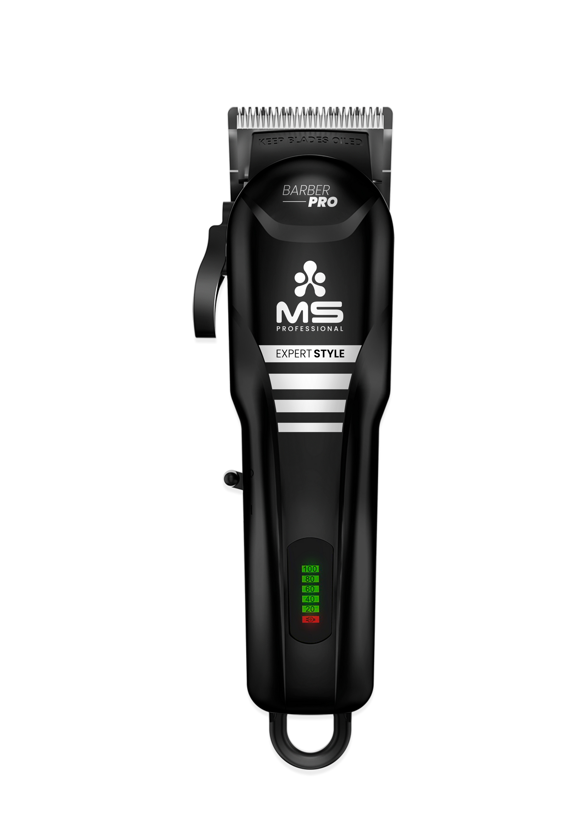 BLACK - CORDLESS CLIPPER EXPERT STYLE - MS BARBER PRO