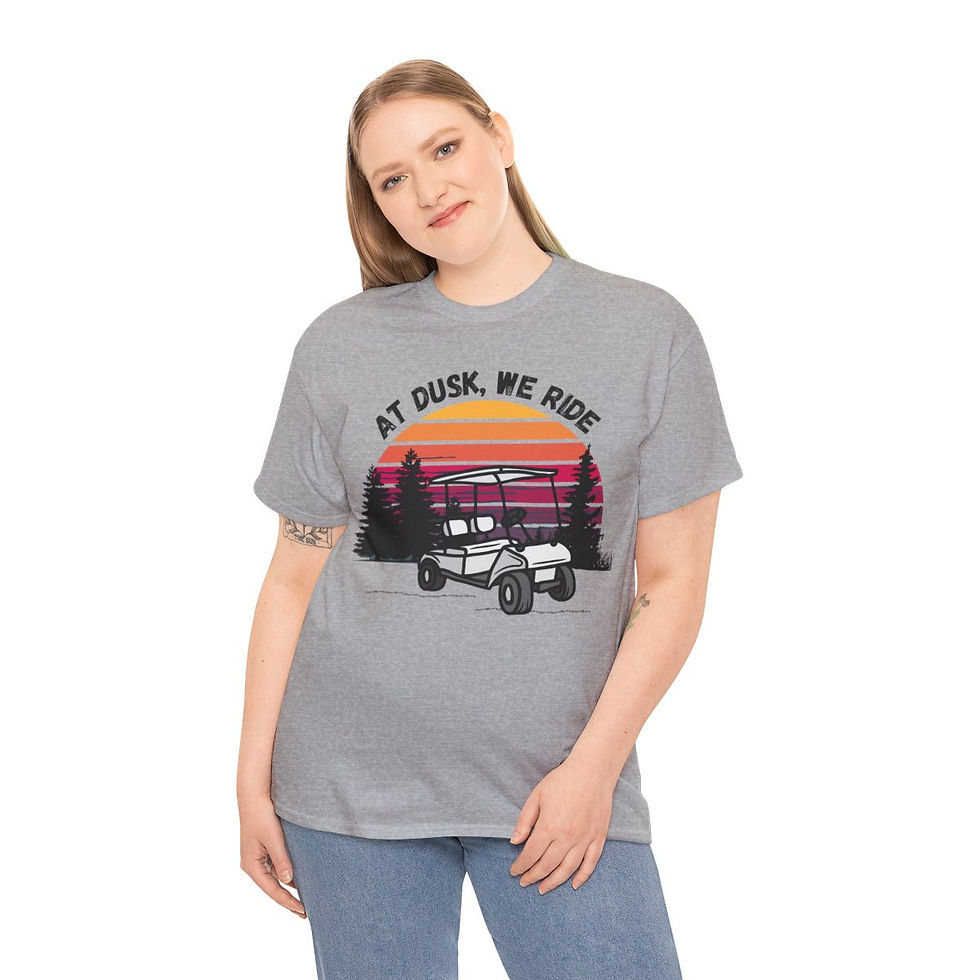 Thumbnail: At Dusk We Ride Unisex Cotton Tee
