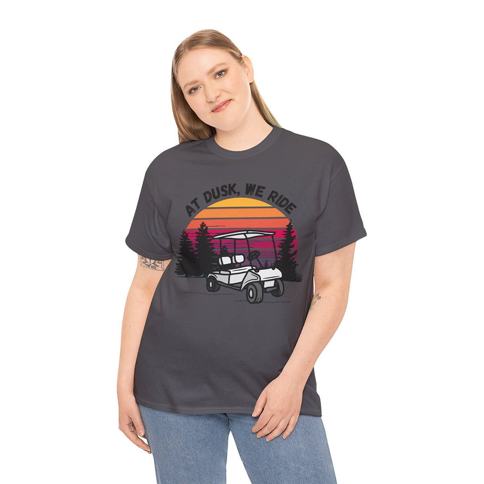 Thumbnail: At Dusk We Ride Unisex Cotton Tee