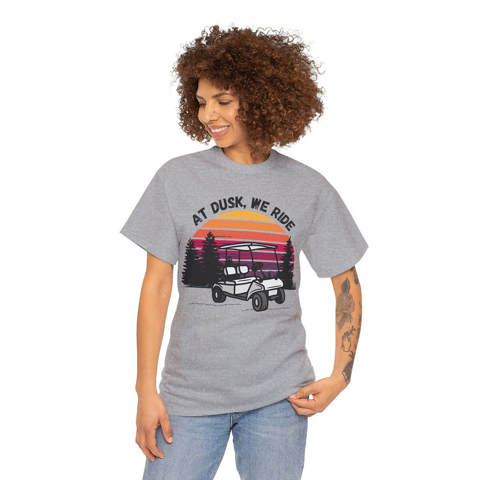 Thumbnail: At Dusk We Ride Unisex Cotton Tee