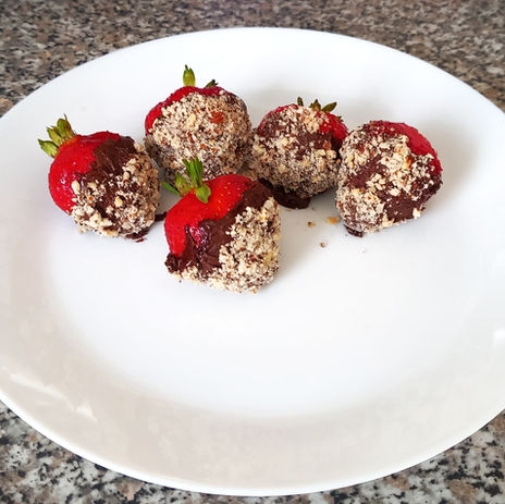 Chocolate-hazelnut strawberries