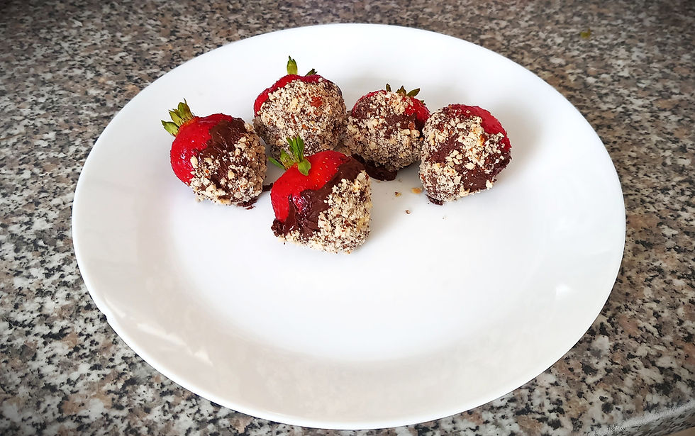 Chocolate-hazelnut strawberries