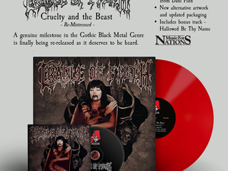 CRUELTY AND THE BEAST
RELEASED 1ST NOVEMBER (MUSIC FOR NATIONS)