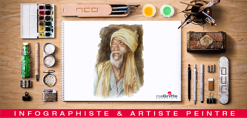 aquarelle visage Ma Griffe