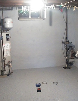 Spruce up that dingy basement with cement work and paint!