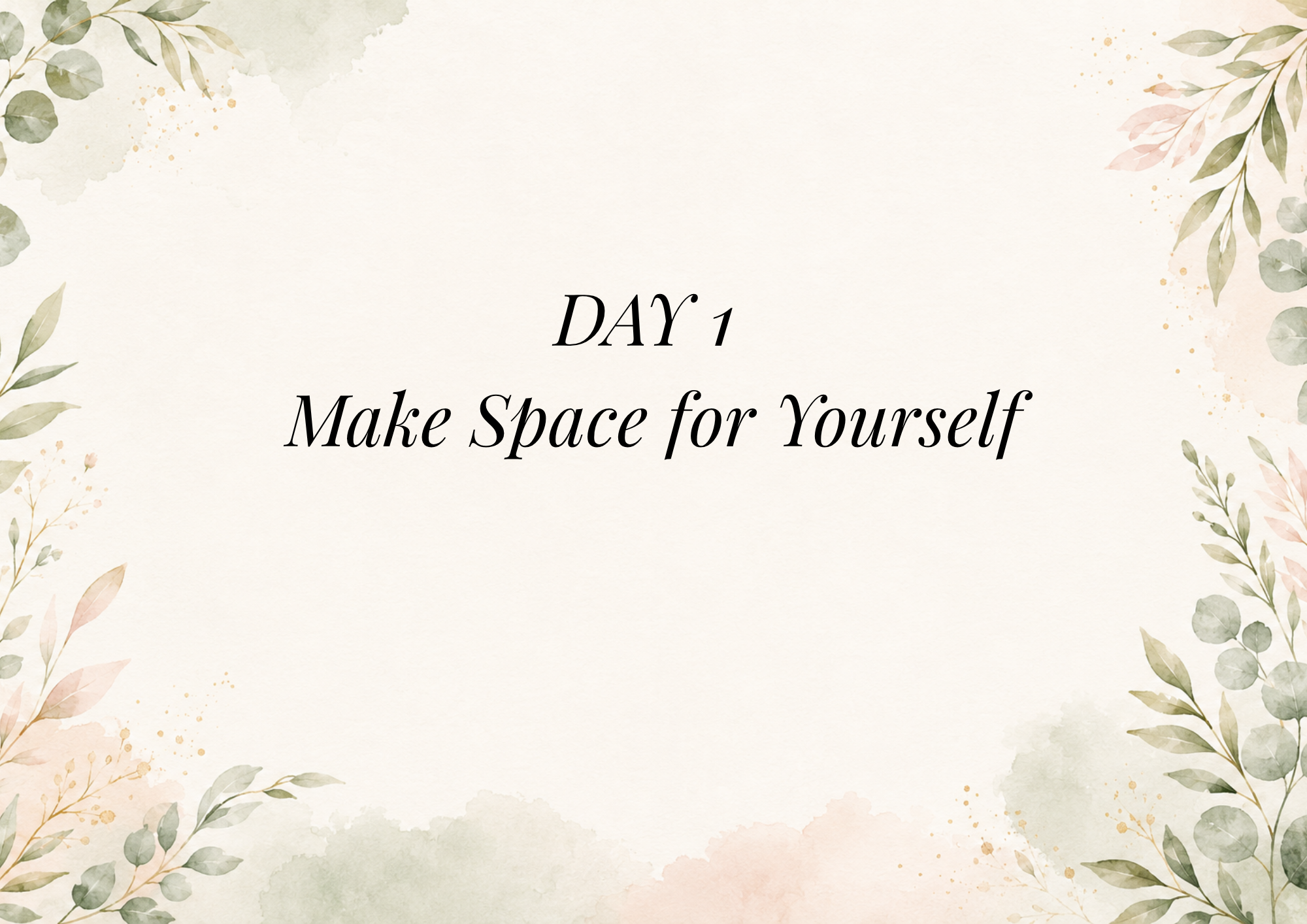 🌿 30 Day Self-Care Affirmation & Reflection Cards