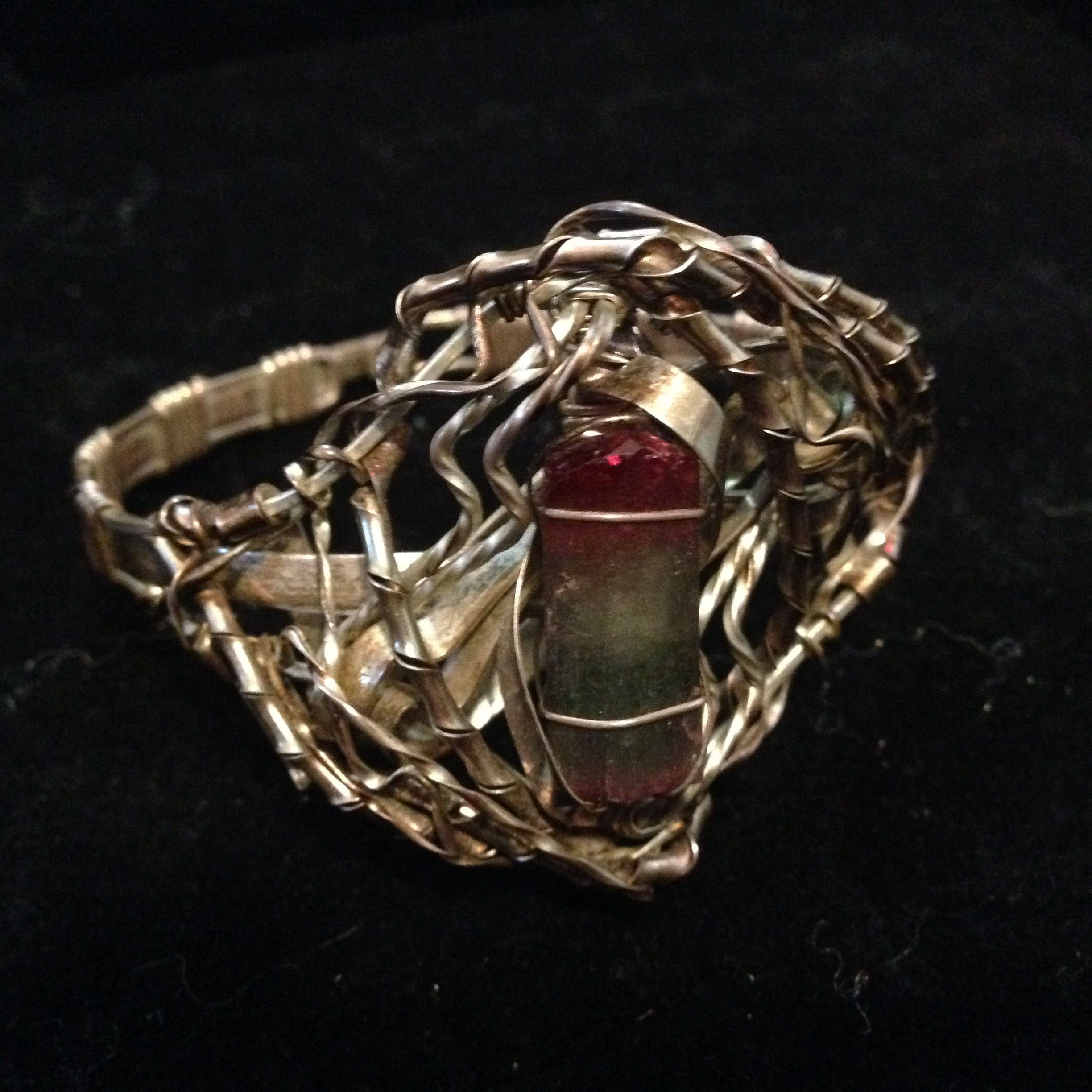 15.1ct Paprok Tourmaline Sterling Bracelet